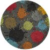 5' Round Gray Paint Ball Area Rug - Hipster
