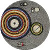 5' Round Gray Turntable Round Area Rug - Hipster
