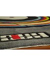 5' Round Gray Turntable Round Area Rug - Hipster-2