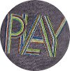 5' Round Gray and Blue Play Area Rug - Hipster