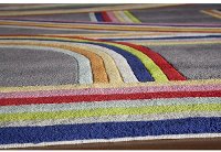 5 x 7 Medium Gray and Pink Play Area Rug - Hipster-2