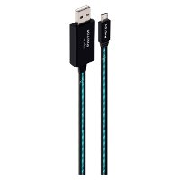 PLPHOTONUSBG3 Pipeline Photon Lighted USB to Micro USB Cable - Teal