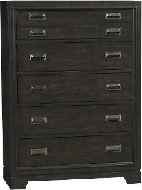 Black Contemporary Chest of Drawers - Front Street