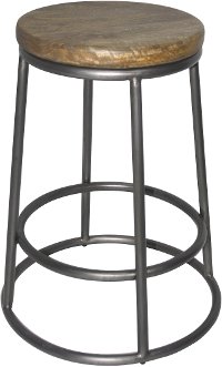 Loft Driftwood and Metal Counter Stool