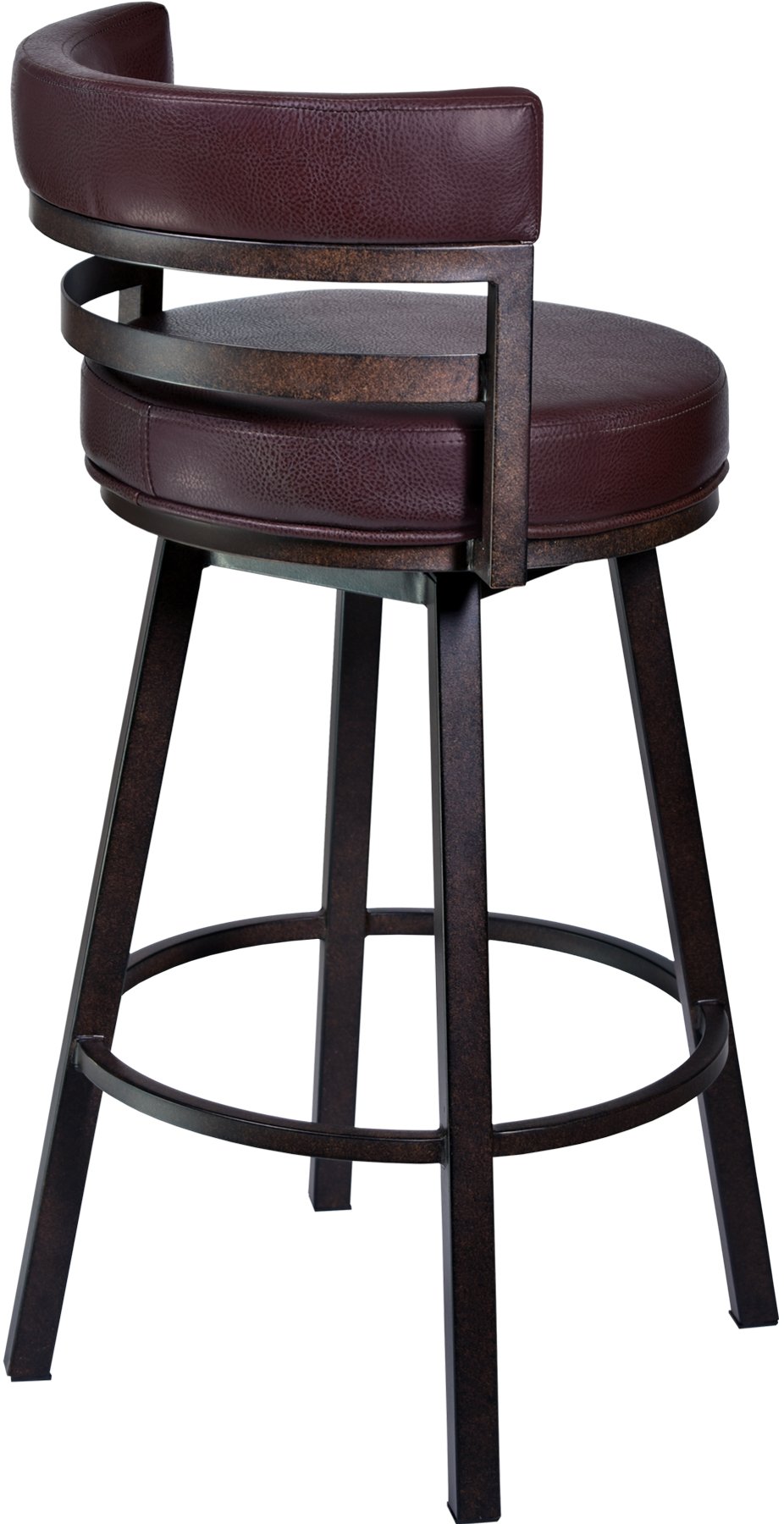 Contemporary Brown Swivel Counter Height Stool - Madrid-2