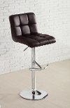 Brown and Chrome Adjustable Counter Height Bar Stool - Ride-1