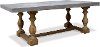 Clearance Concrete and Pecan Trestle Dining Table - Sherborne