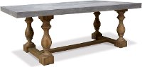 Concrete and Pecan Trestle Dining Table - Sherborne