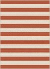 GCT1002 5x8 5 x 7 Medium Terra Cotta Orange Stripe Indoor-Outdoor Rug - Garden City