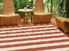 GCT1002 5x8 5 x 7 Medium Terra Cotta Orange Stripe Indoor-Outdoor Rug - Garden City-2