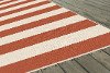 GCT1002 5x8 5 x 7 Medium Terra Cotta Orange Stripe Indoor-Outdoor Rug - Garden City-3