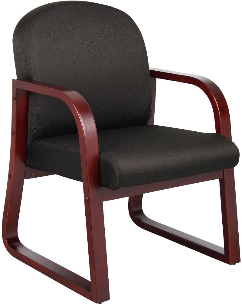 Black Mahogany Frame Guest Office Chair Rc Willey Furniture Store