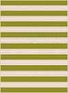 GCT1004 5x8 5 x 7 Medium Green Stripe Indoor-Outdoor Rug - Garden City
