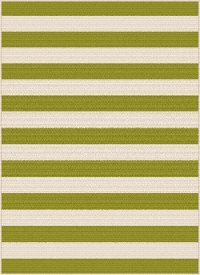 GCT1004 5x8 5 x 7 Medium Green Stripe Indoor-Outdoor Rug - Garden City