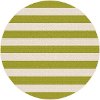GCT1004 8RND 8' Round Green Stripe Indoor-Outdoor Rug - Garden City