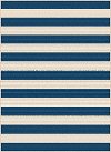 GCT1006 5x8 5 x 7 Medium Navy Blue Stripe Indoor-Outdoor Rug - Garden City-1