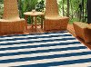 GCT1006 5x8 5 x 7 Medium Navy Blue Stripe Indoor-Outdoor Rug - Garden City-2