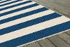 GCT1006 5x8 5 x 7 Medium Navy Blue Stripe Indoor-Outdoor Rug - Garden City-3