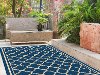 GCT1008 5x8 5 x 7 Medium Navy Blue Moroccan Tile Indoor-Outdoor Rug - Garden City-2