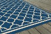 GCT1008 5x8 5 x 7 Medium Navy Blue Moroccan Tile Indoor-Outdoor Rug - Garden City-3