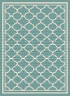 GCT1009 5x8 5 x 7 Medium Aqua Moroccan Tile Indoor-Outdoor Rug - Garden City-1