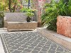 GCT1010 5x8 5 x 7 Medium Gray Moroccan Tile Indoor-Outdoor Rug - Garden City-2