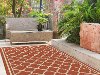 GCT1011 5x8 5 x 7 Medium Terra Cotta Orange Moroccan Tile Indoor-Outdoor Rug - Garden City-2