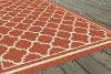 GCT1011 5x8 5 x 7 Medium Terra Cotta Orange Moroccan Tile Indoor-Outdoor Rug - Garden City-3