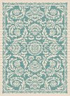 GCT1013 5x8 5 x 7 Medium Aqua Oriental Indoor-Outdoor Rug - Garden City