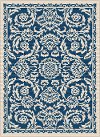 GCT1014 5x8 5 x 7 Medium Navy Blue Oriental Indoor-Outdoor Rug - Garden City