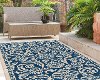 GCT1014 5x8 5 x 7 Medium Navy Blue Oriental Indoor-Outdoor Rug - Garden City-2