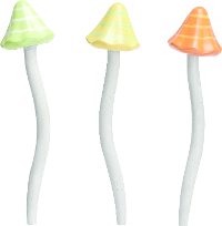 Assorted Umbrella Mushroom Stakes