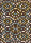 GCT1016 5x8 5 x 7 Medium Geometric Brown Indoor-Outdoor Rug - Garden City