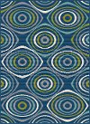 GCT1017 5x8 5 x 7 Medium Geometric Navy Blue Indoor-Outdoor Rug - Garden City -1