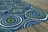 GCT1017 5x8 5 x 7 Medium Geometric Navy Blue Indoor-Outdoor Rug - Garden City -3