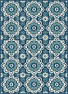 GCT1018 5x8 5 x 7 Medium Floral Navy Blue Indoor-Outdoor Rug - Garden City-1