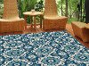 GCT1018 5x8 5 x 7 Medium Floral Navy Blue Indoor-Outdoor Rug - Garden City-2