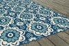 GCT1018 5x8 5 x 7 Medium Floral Navy Blue Indoor-Outdoor Rug - Garden City-3