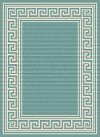 GCT1019 5x8 5 x 7 Medium Greek Key Aqua Indoor-Outdoor Rug - Garden City -1