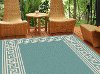 GCT1019 5x8 5 x 7 Medium Greek Key Aqua Indoor-Outdoor Rug - Garden City -2