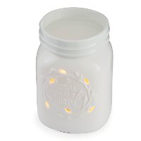White Mason Jar Illumination Fragrance Warmer - Candle Warmers-2