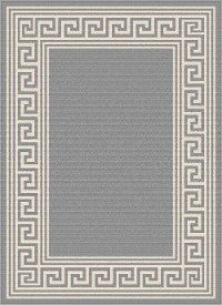 GCT1020 5x8 5 x 7 Medium Greek Key Gray Indoor-Outdoor Rug - Garden City