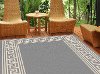 GCT1020 5x8 5 x 7 Medium Greek Key Gray Indoor-Outdoor Rug - Garden City -2