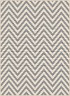 GCT1021 5x8 5 x 7 Medium Chevron Gray Indoor-Outdoor Rug - Garden City -1