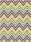 GCT1022 5x8 5 x 7 Medium Chevron Multi-Colored Indoor-Outdoor Rug - Garden City
