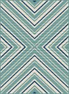GCT1023 5x8 5 x 7 Medium Blue and Aqua Indoor-Outdoor Rug - Garden City-1