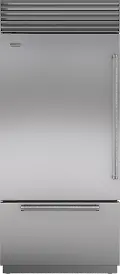 BI-36U/S/PH-LH Sub-Zero 36 Inch Classic Bottom Freezer Refrigerator - 21.7 cu. ft., Left Hinge