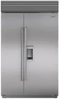 BI-48SD/S/PH Sub-Zero 48 Inch Classic Side by Side Smart Refrigerator with Dispenser- Stainless Steel