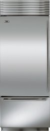 BI-30U/S/TH-LH Sub-Zero 30 Inch Classic Bottom Freezer Refrigerator - Left Hinge