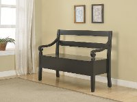 Kennedy Black Storage Bench
